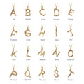 EManco 26 Bamboo Initial Letter Pendant Necklace for Women Trendy Gold Stainless Steel Chains Elegant Custom Chain Jewelry