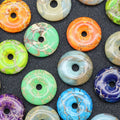 Huiying Beautiful Charms Peace Buckle Healing Natural Emperor Stone Beads Chakra Pendants Pendants Wholesale Jewelry