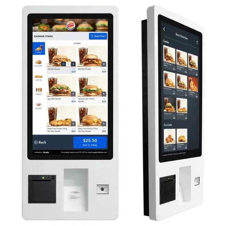 21.5inch 27inch Interactive Self Service Payment Kiosk Automatic Touch Screen Self Checkout Kiosk Machines