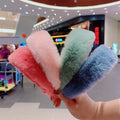 28 Colors Winter Soft Rabbit Fur Hair Accessories Band Solid Furry Hairbands Fashion Faux Fur Headbands 2025 for Women Fluffy