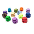 14/17 mm Plastic Tightening Buckle Newest Rainbow Metal Spring Cord Lock Stopper Adjustable Drawstring Buckle Elastic Toggle