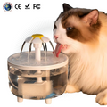 Eco-Friendly Cat Pet Water Feeder Water Dispenser Automatic Popular Flower Drinking Device Water Fountain with Charge for Pets