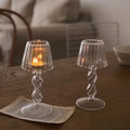 Glass Candle Holder Tealight Candlestick Table Lamp Shape Romantic Wedding Party Decor Home Decoration Desktop