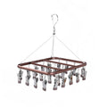 Customized 26 Clips Windproof Portable Multifunctional Clothes Hanger Baby Diaper Sock Cloth Rack Hange