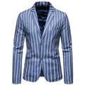 Autumn Fashion Men Blazer Daily Single Breasted Stripe Style Casual Blazers Loose Style Male Clothing