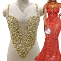 WDP-531 Keering Luxury Bridal Gowns Hand-crafted Horse Eye Stone Full Crystal Rhinestone Applique for Wedding Dresses