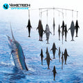 Flap Dredge Kit 36inch Stainless Steel Flap Dredge Set Dredge Teasers Tuna Shark Marlin Fishing Tackle Big Game Bait