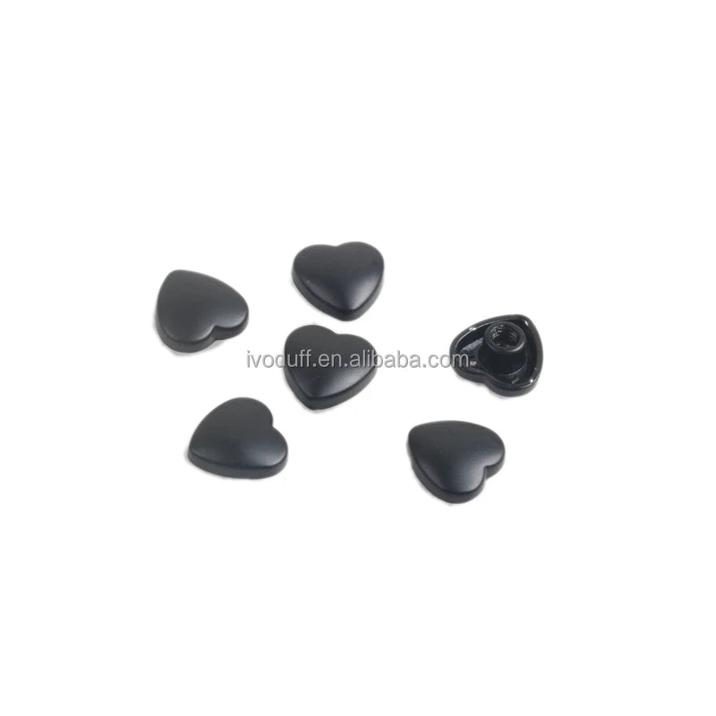 Factory Manufacture Screw Studs Heart Shape Punk Spikes Shoes Clothing Decor DIY Craft Accessories Metal Rivets