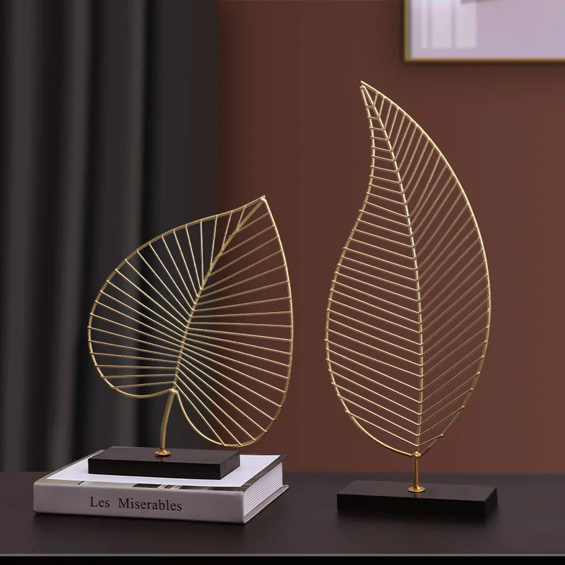 Newart Metal Art Deco Tabletop Vase Iron and Wood Golden Wedding Home Decor