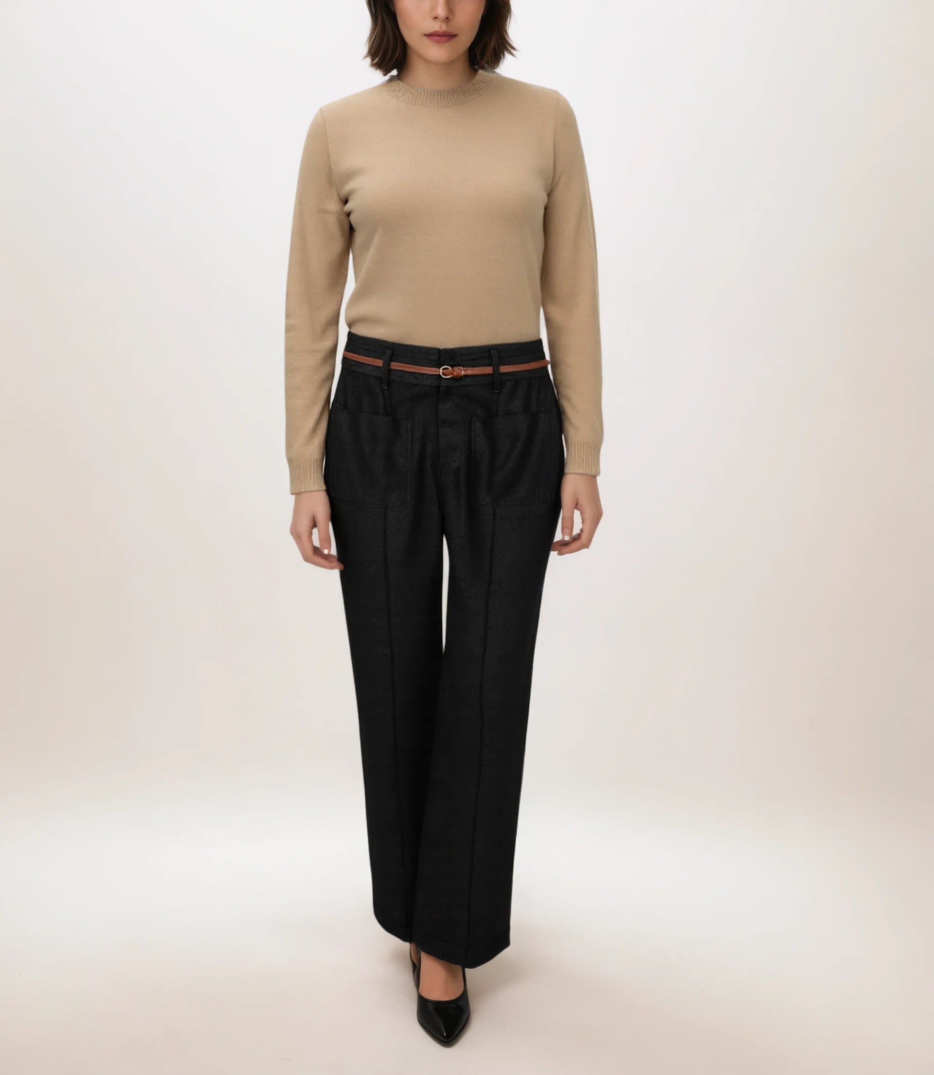 Women's Basic Solid Super Soft Hand Feel Pullover Easy Style Crew Neck Plain Knitting Sweater for Autumn Season Top Knitwear