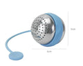 WELAND Blue Yellow Pink Color Silicone Handle 304 Stainless Steel Tea Strainers Tea Ball Infuser for Loose Tea