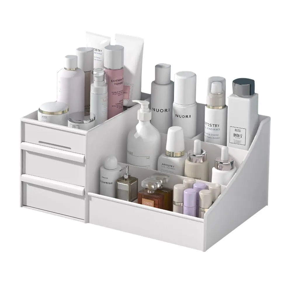 Large Capacity Makeup Organizer Drawer Desktop Dresser Cosmetic Storage Box for Skincare Brush Lipstick Nail Polish Container