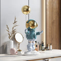Life-Size Astronaut Figurine Resin Spaceman Statue for Living Room Durable Fiberglass Sculpture