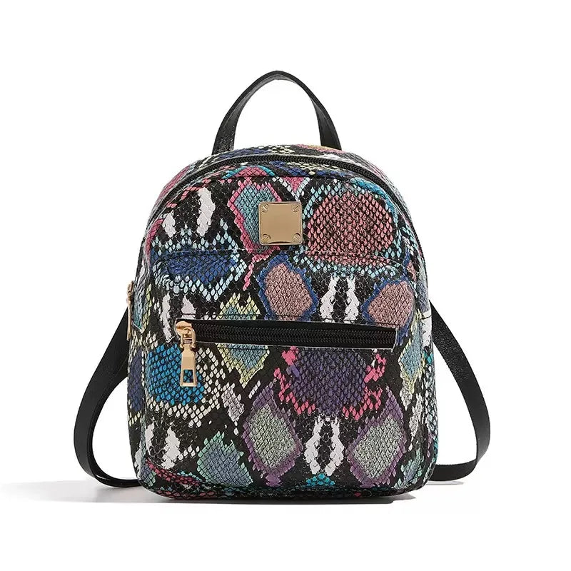 Vintage Fashion Snakeskin Fringe Bag Snake Skin Women Bag Casual Small Square Bag