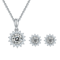 Factory Hot Sale Delicate Vvs 1 Bracelet Moissanite Necklace Woman Stud Earrings Passing Test Jewelry Sets for Engagement