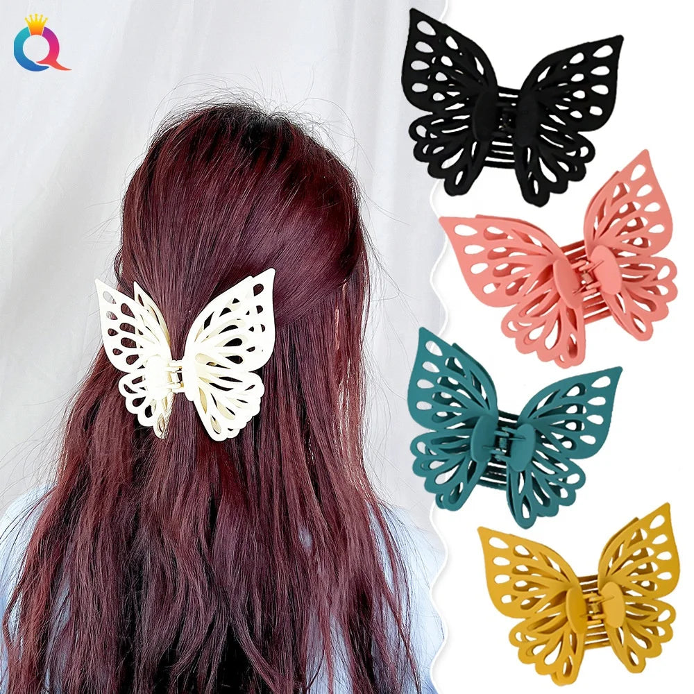 Double Wing butterfly extra Large Xxl Hair Claw Clip for Woman Thick Hair