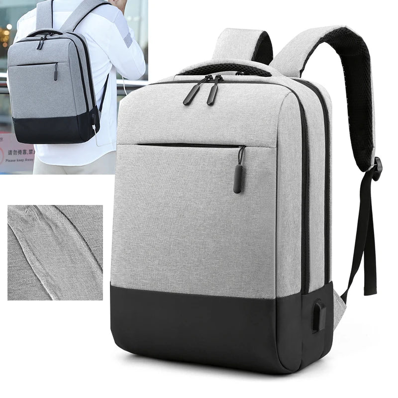 Business Laptop Backpack USB Charging Waterproof Durable Nylon & Polyester Lining Multi Compartment 15.6 Inch Laptop Bag