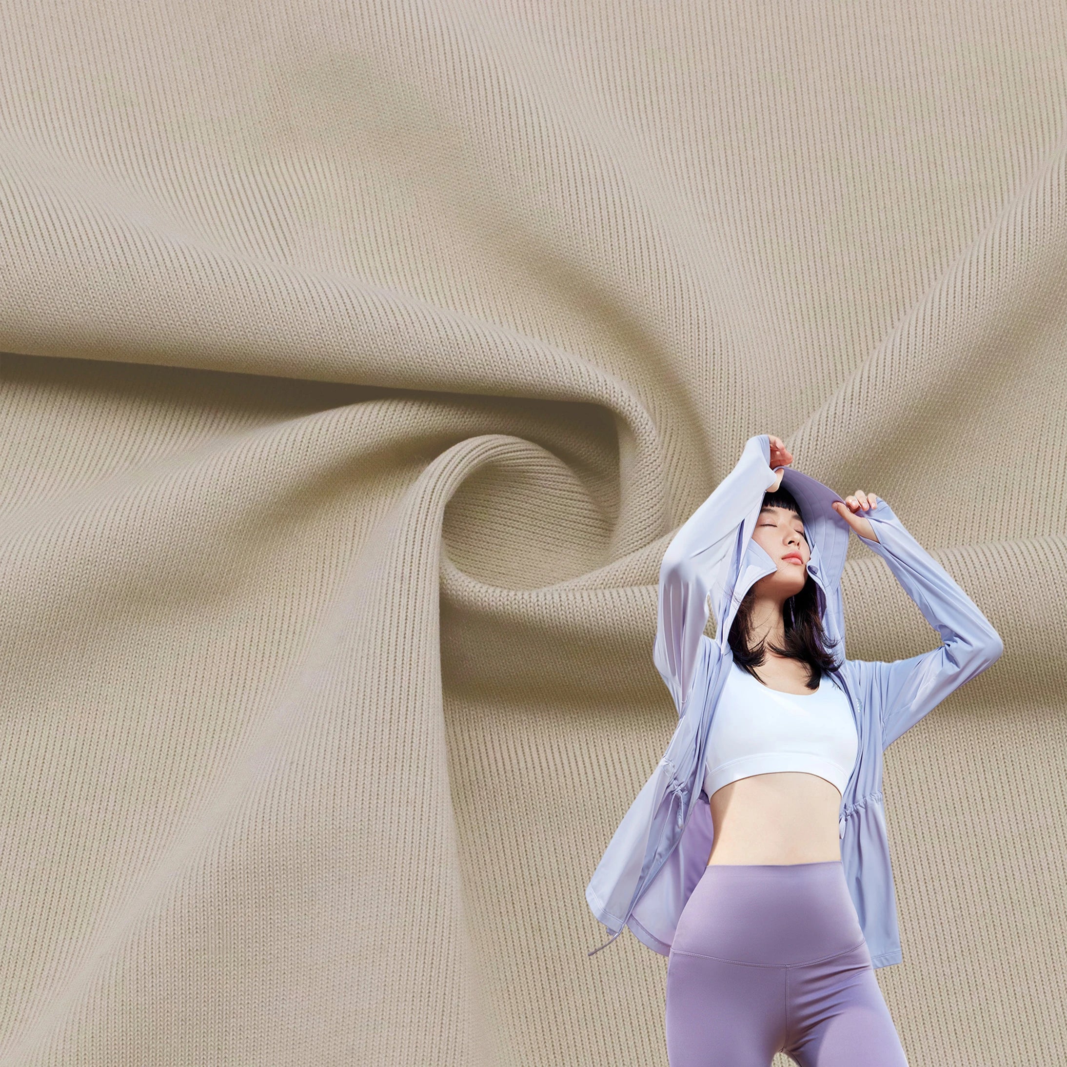 Sun Proof Fabric Polyester Knitted Fabric with Spandex Outdoor Clothing Fabric