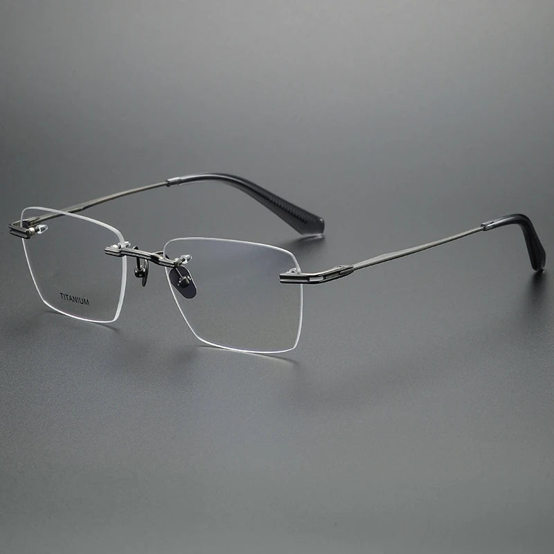 High Quality Titanium Rimless Frames Spectacles Optical Eye Glass Glasses for Men and Woman CS80957