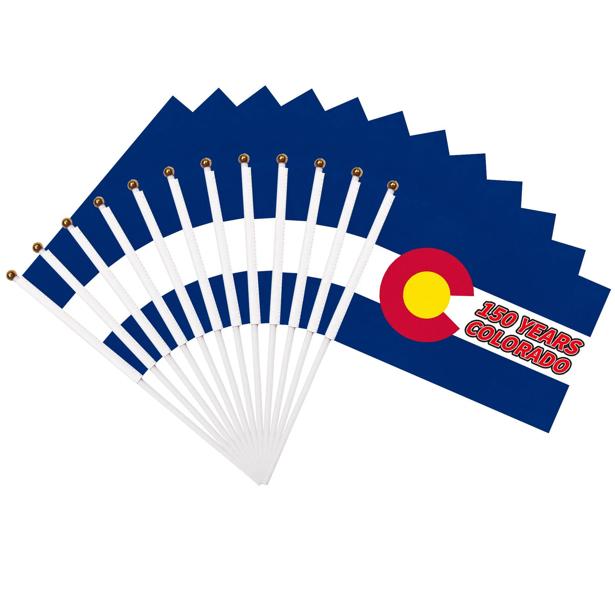 Wholesale American Flag High Quality Flag 5X8In Colorado Flag With Plastic Flagpole Usa July 4th Products MegaBDM