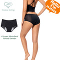 Shanhao Ready to Ship Teens Reusable Leakproof Panties 4 Layers Absorption Menstrual Panties Mesh Cotton Period Panties