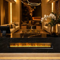 2025 Modern Smart WiFi/APP Control Electric Fireplace 1m Mist Wood Sound Auto-Drainage CE/TUV Certified for Hotel Villa Use