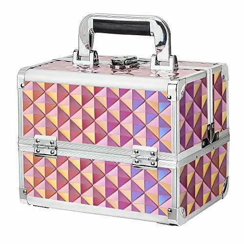 Vanity Case | Beauty Storage Make up Box Cosmetic Jewellery Mirror Travel New