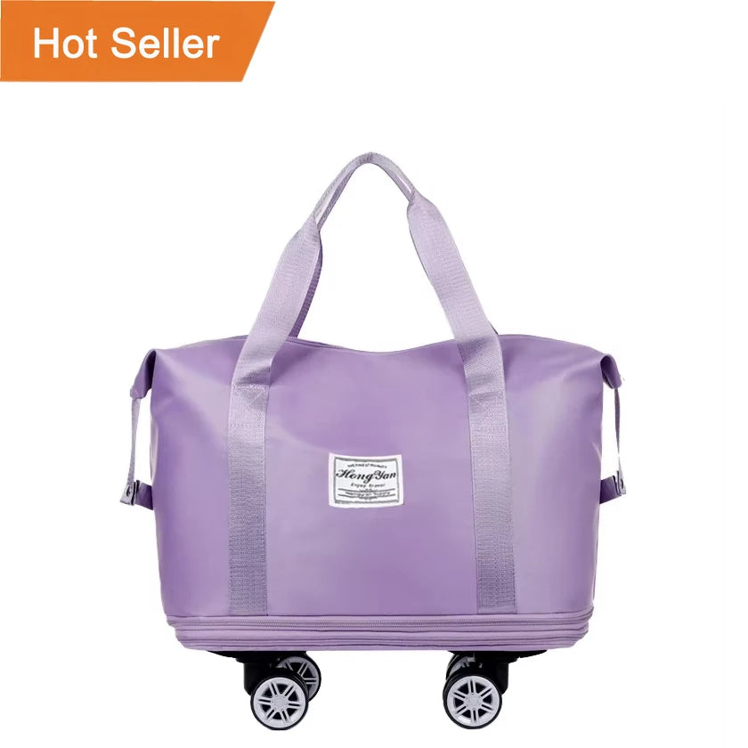 Hot Selling Lightweight Wet Separation Sports Bag Large Capacity Folding Travel Bag Wheels Fashion for Swimming Fitness Travel
