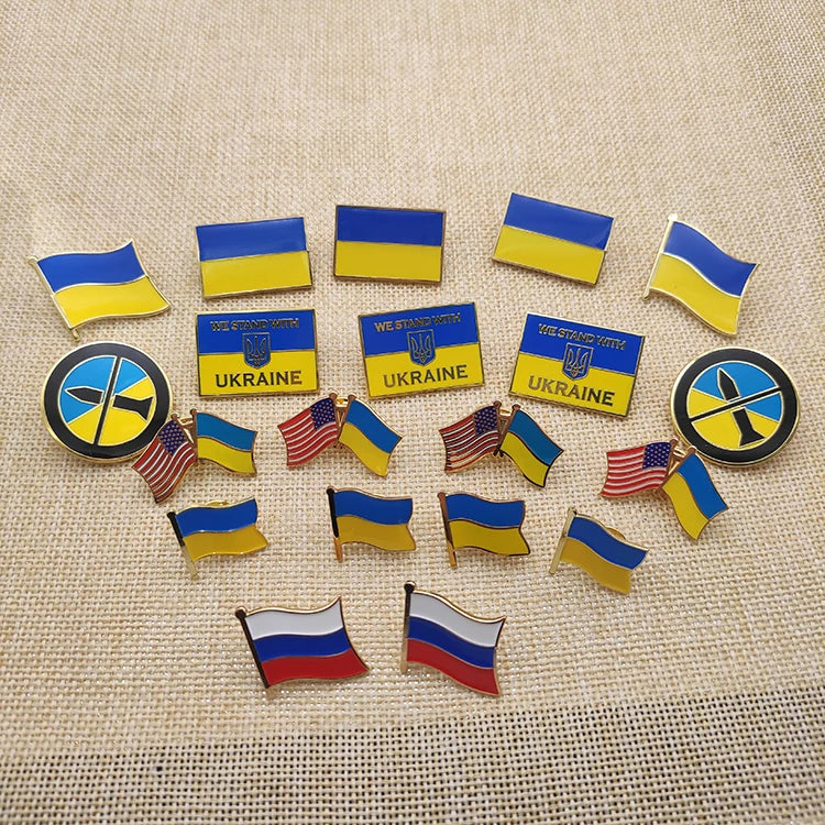 New Creative Flag Pin Imitation Enamel Badge Volunteer Brooch