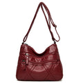 Vintage Washed Leather Ladies Shoulder Bag Fashion Luxury Ladies Messenger Bag