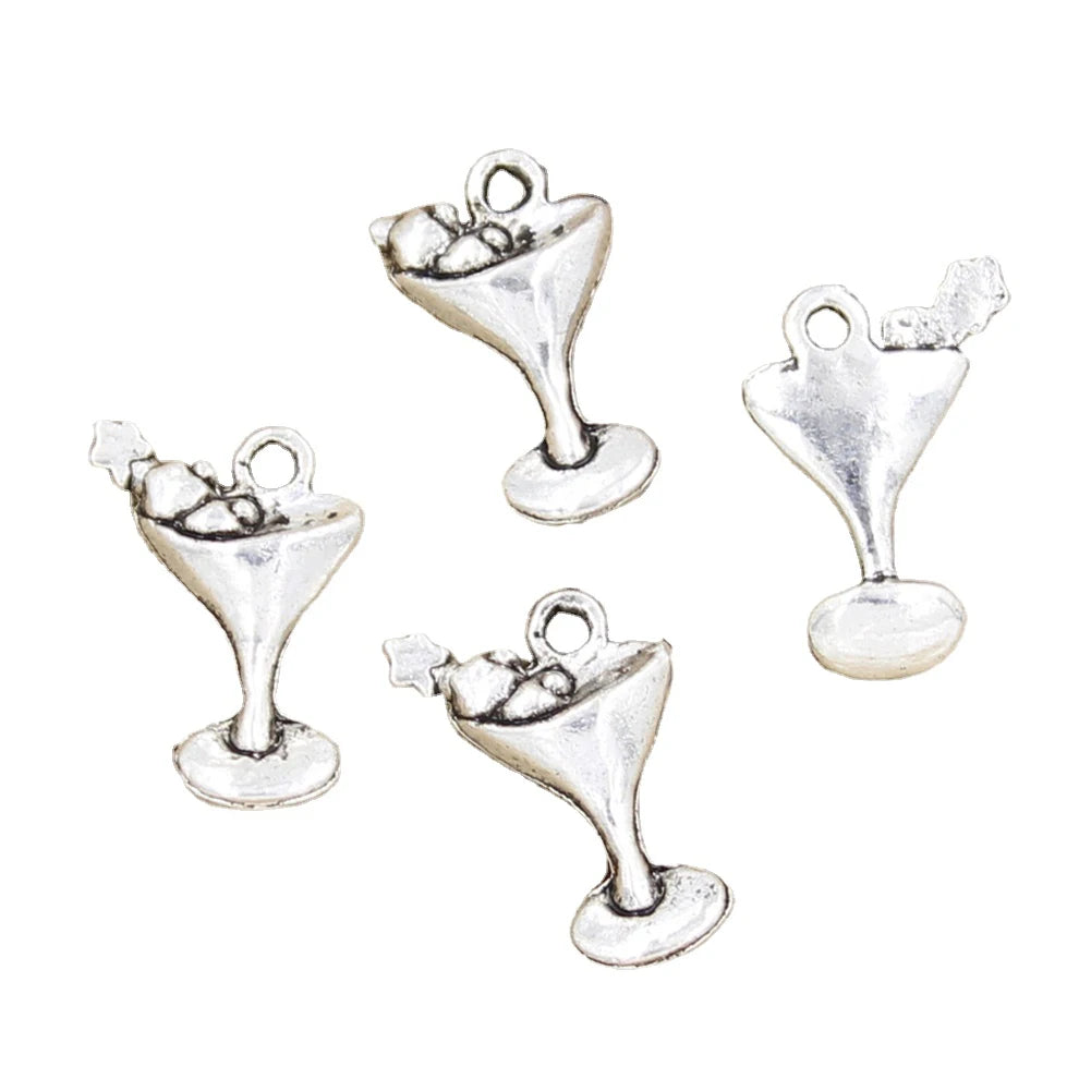 Charms martini Daquiri Glasses 20x14mm Tibetan Silver Color Pendants Antique Jewelry Making DIY Handmade Craft