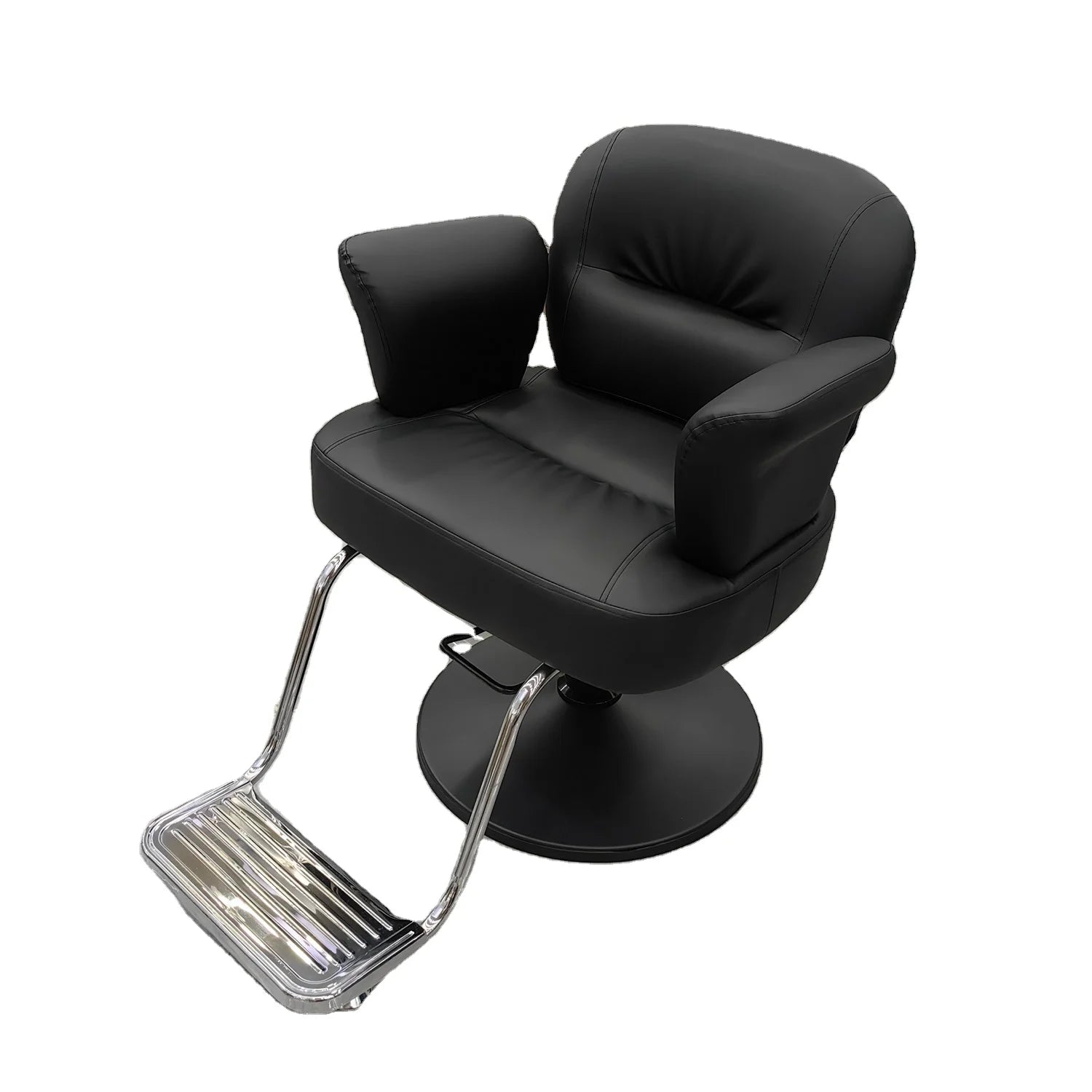 2025 Ergonomic Design Curved Wood Hair Beauty Salon Chair Ladies Hair Styling Make up Barber Chair