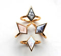 Milskye Newest 2024 Fine Fashion Jewelry for Women 18k Gold Plated 925 Silver Dendritic Opal Kite Rings