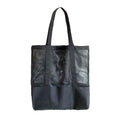 Design Quality Eco Friendly Mesh Splicing Cotton Canvas Bottom Women's Tote Shopping Bags for Beach Travel Grocery Shoulder Tote