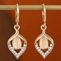 Angel Eyes Cat's Eye Earrings Set With Diamond Drop Earrings European and American Style Diamond Earrings