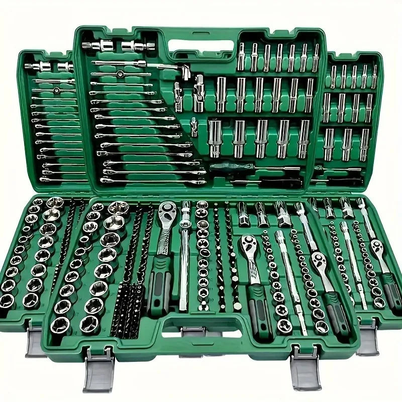 216-Piece DIY Auto Repair Tool Kit Hand Power Source Ratchet Wrench Set OEM Customized for Car Bike Garden Maintenance CR-V