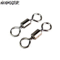 NEWMAJOR 14# to 3/0# 100pcs/bag Fishing Swivel Tackle Accessories Connector Fishing Barrel Swivels