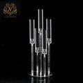 Clear Acrylic Candlestick Tall Table Centerpieces Multi-head Candelabras Wedding Candle Holder for Restaurant Main Table Decor