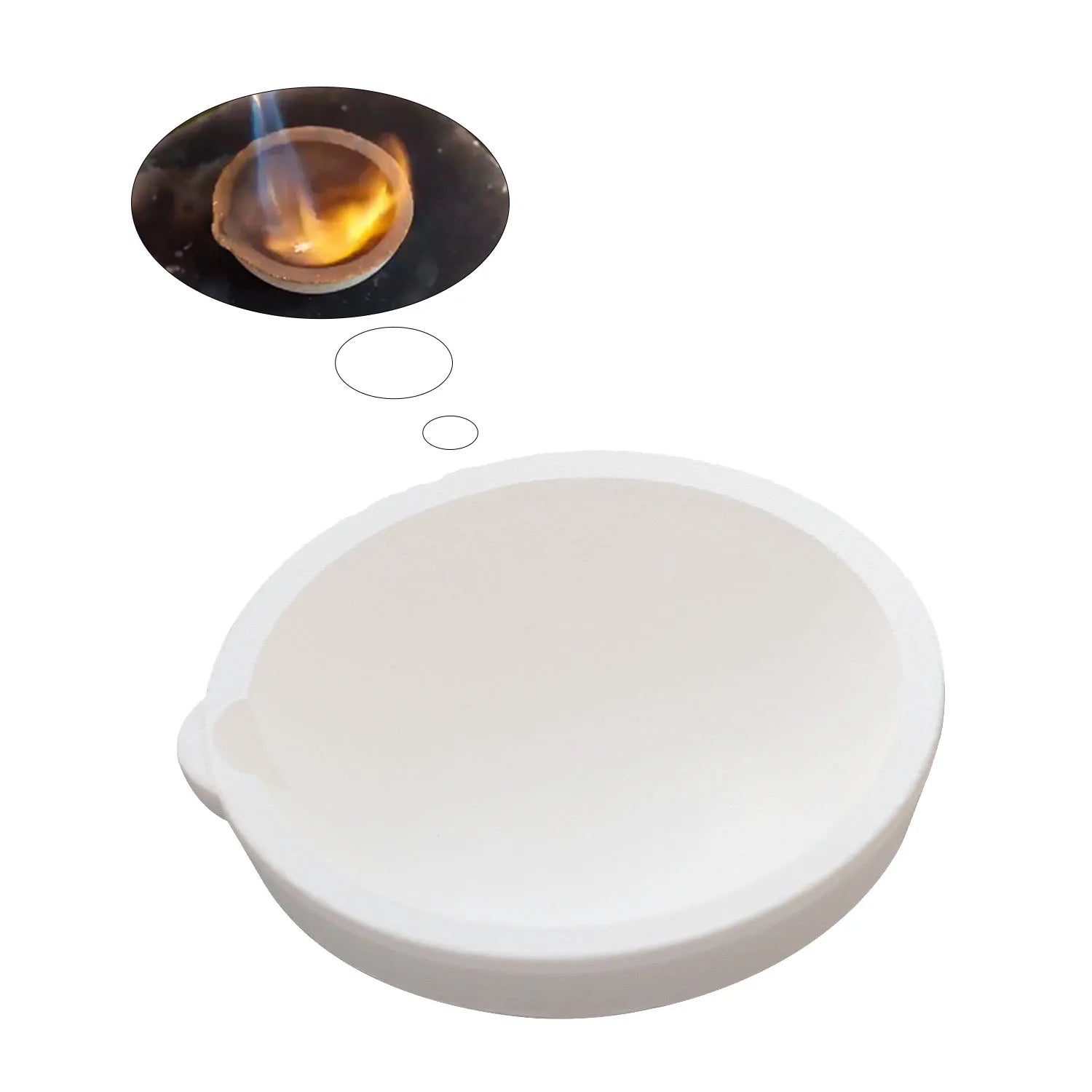100g/250g Melting Bowl Platinum Bowl High Temperature Resistant Melting Bowl Quartz Crucible Melting Crucible for Gold Silver