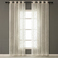 Wholesale Traditional Fancy Decor Geometric Sheer Embroidery Tulle Curtains Drapes Embroidered Design for Home Use