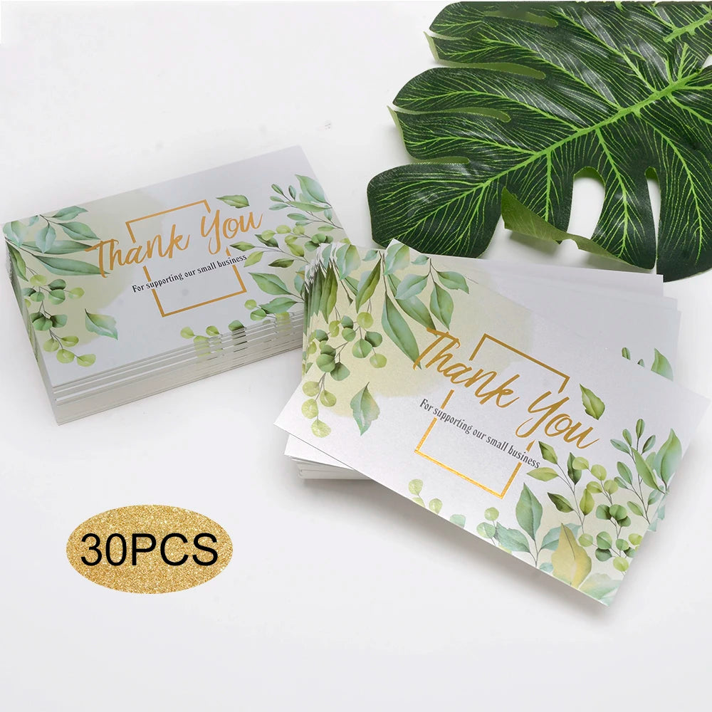 Custom Set of 30 Pcs  Thank You Cards Greeting Cards for Small Business