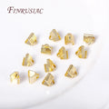 18K Gold Plated DIY Jewelry Making Accessories Crimp Cord Pinch End Caps Ribbon Leather Clip Folding Connector Cover Clasps