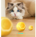 USB Charging LED Glow Interactive Smart Cat Toy Small Silicone Electric Rolling Ball for Cats and Dogs