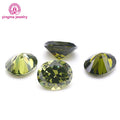 Yingma High Quality Oval Shape Cubic Zirconia Gemstones 2*3mm to 13*18mm Peridot Color for Fine Jewelry Making Heat Treated