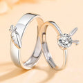 SC Popular Creative Silver Couple Rings Gift Stylish Shiny Diamond Open Rings Fashion Carrot Rabbit Rings for Couple