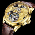 Factory Wholesale Custom Logo Men's Tourbillon Watch 316L Steel Sapphire Relief Zodiac Tiger Design Minimalist