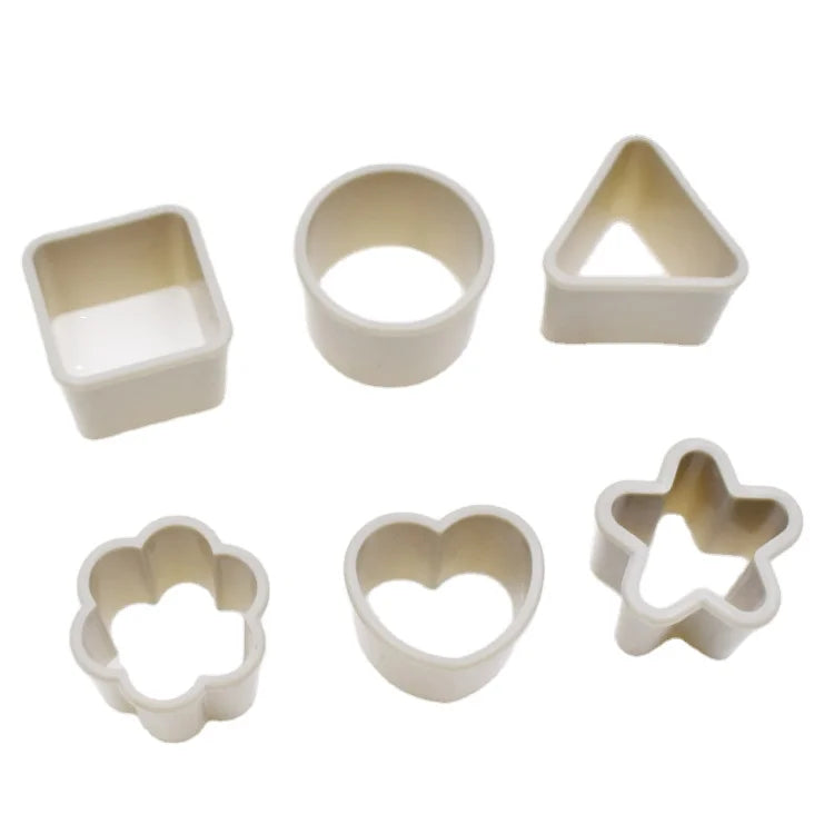 Hot Sales 6 PCS Plastic Cookie Mold Sets Manual Fruit/Toast/Cookie Cutters&Kid's Cake Plasticine Mold Baking Tools