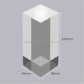 Recycled Transparent Cast Blank Acrylic Block 40x40x100mm Clear Solid Block Acrylic Cosmetics Display Block