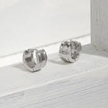 925 Sterling Silver Simple Small Hoop Earrings Luxury Textural Designer Geometric Huggies Women Jewelry