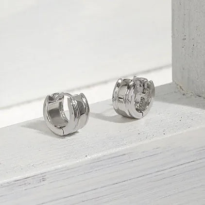 925 Sterling Silver Simple Small Hoop Earrings Luxury Textural Designer Geometric Huggies Women Jewelry